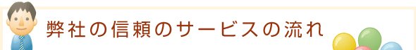 弊社の信頼のサービスの流れ