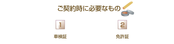 ご契約時に必要なもの