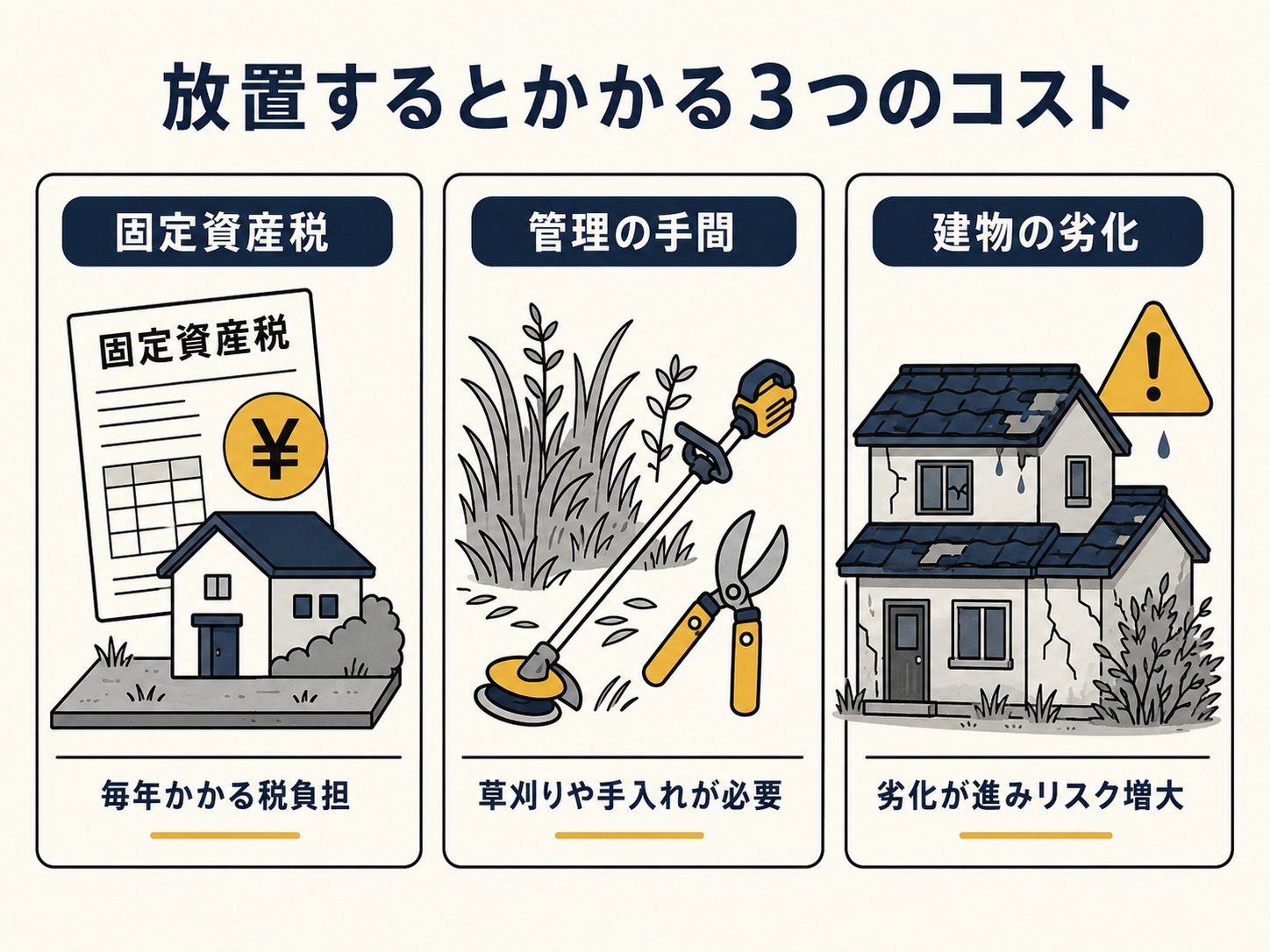 使わない土地を放置すると、何にいくらかかる