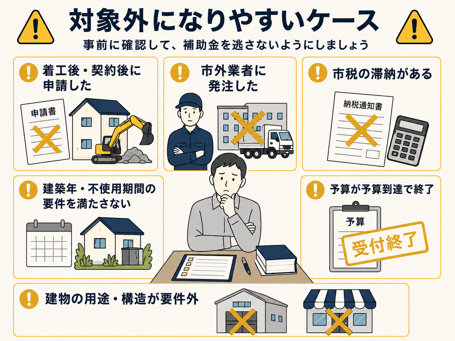 対象外になりやすいケース